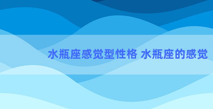 水瓶座感觉型性格 水瓶座的感觉